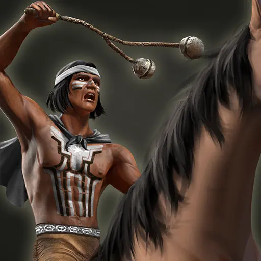 Mapuche Bolas Rider portrait