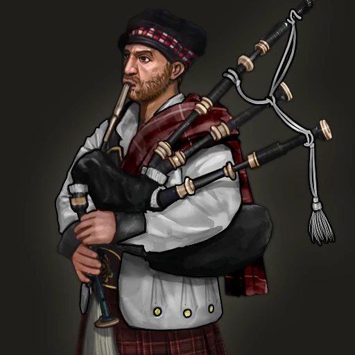 Bagpiper portrait
